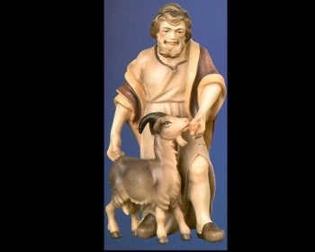Hirte mit Ziege zur ALRA-14 cm Figurengröße, NATUR Abb.nicht ver