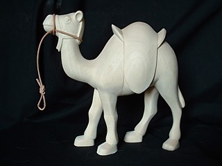Abendrotkrippe: Kamel, 12 cm, Ahorn-Natur