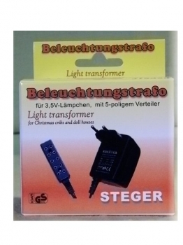 STEGER-Beleuchtungstrafo mit Steckerleiste für 5 Anschlüsse