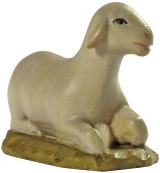 Leokrippe: Schaf liegend