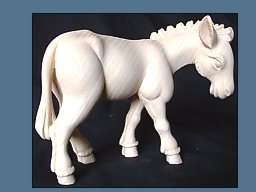 BERGLAND-Esel, zur 18 cm Figurengröße, NATUR