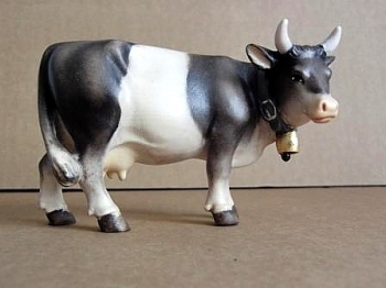  Kuh mit Glocke, grau gefleckt