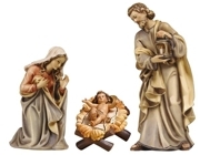 Kostnerkrippe: Heilige Familie, Jesukind lose in geschnitzter Wiege