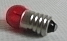 Blinkbirne-Schraubbirne E 10- 3,8 V, rot