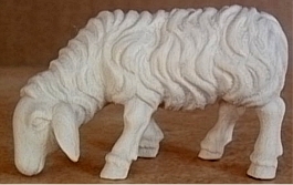 Schaf äsend zur ALRA-Krippe, 10 cm Figurengröße, NATUR 