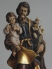 30 % NACHLASS! Hl. Josef mit Kind und Lilie, Holzfigur, 26 cm
