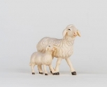Schaf mit Lamm zur ALRA-Krippe, 10 cm Figurengröße, NATUR, Abb.Color