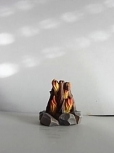 Lagerfeuer zur Alra Krippe Fig.Größe, 10 cm, aus Holz, color