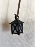Kunststoff-Laterne schwarz, Milchglas, 2 cm
