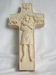Kreuz "Der gute Hirte" 24 cm, Natur