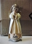 Schutzengel mit persönlichem Namen, 10 cm, farbig bemalt
