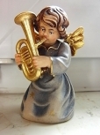 Original Glockenengel, mit Tuba, 7 cm, Color LETZTES STÜCK!